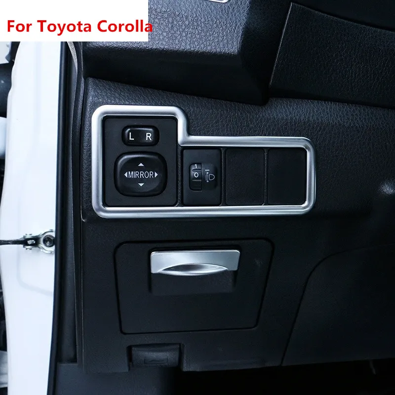 2 шт. для Toyota Corolla Altis E170 2013 2017 АБС пластик хромированная головная лампа ящик