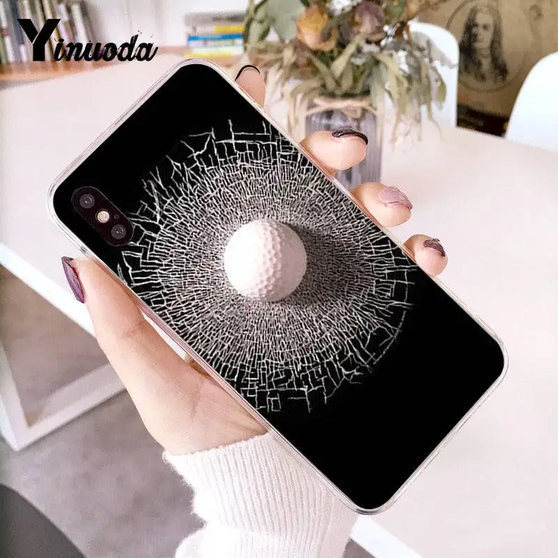 Чехол Yinuoda для iPhone 7 6 X спортивный чехол гольфа Прозрачный телефона 8 6S Plus 5 5S SE XR XS