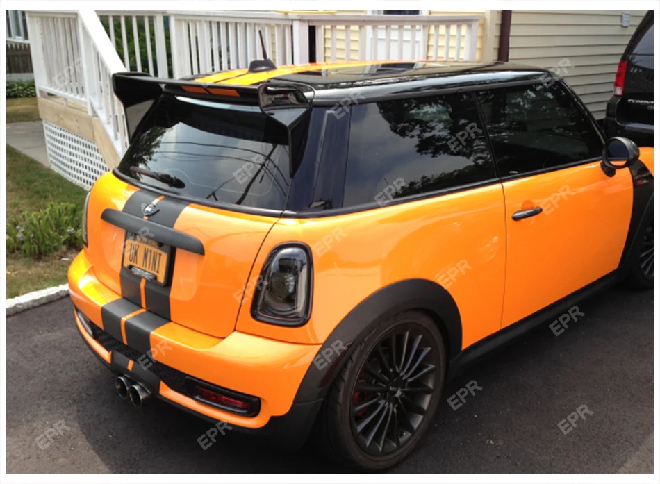 Для Mini Cooper R56 углеродного волокна задний спойлер Ver.2.11/2,12 тела автомобильного настройки части для R56 углерода JCW заднее крыло губы