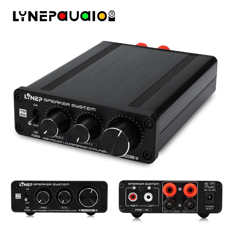 Lynepauaio 68 Вт + цифровой усилитель мощности чип Tda7498 Lm1036N поддерживает регулировку
