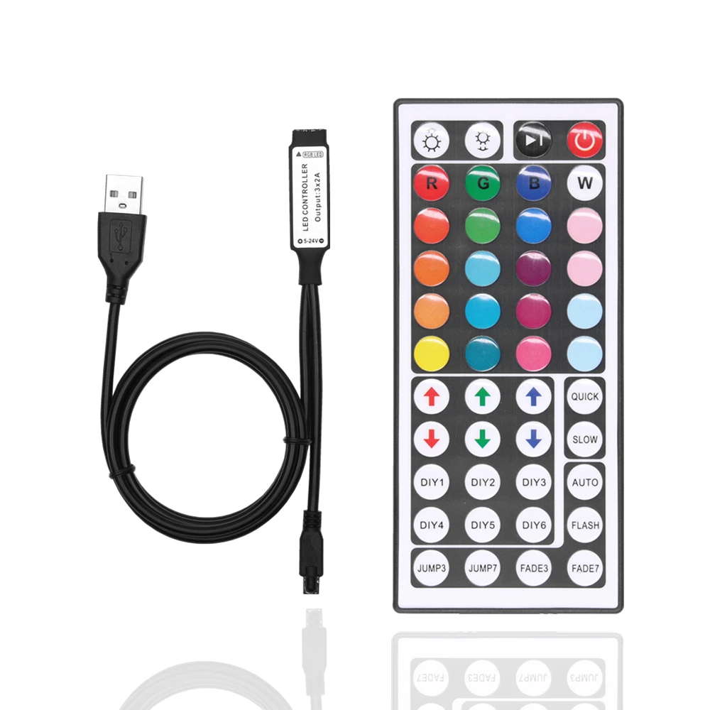 USB RGB светодиодный пульт управления 44 клавиши ИК беспроводной мини