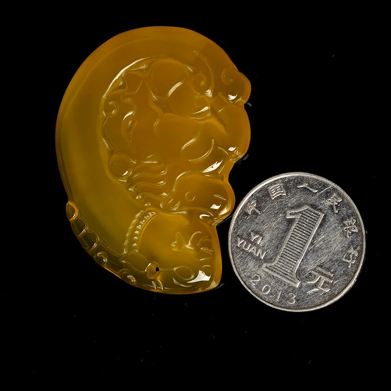 Натуральный подлинный агатовый халцедон кулон для мужчин и женщин стиль Дракон