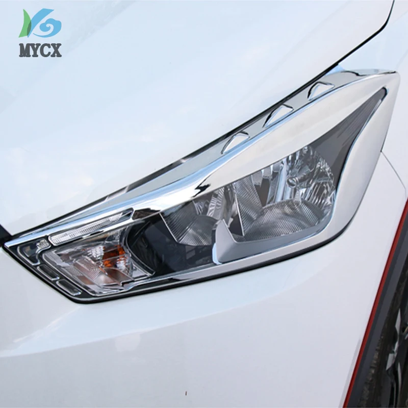 Хромированная накладка на автомобильные фары ABS для Nissan Kicks 2016 2017 2018 2019 аксессуары