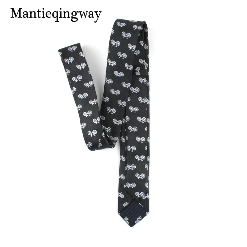 Mantieqingway 5 см Повседневный галстук бабочки для худых велосипед Мужчин узор Gravatas