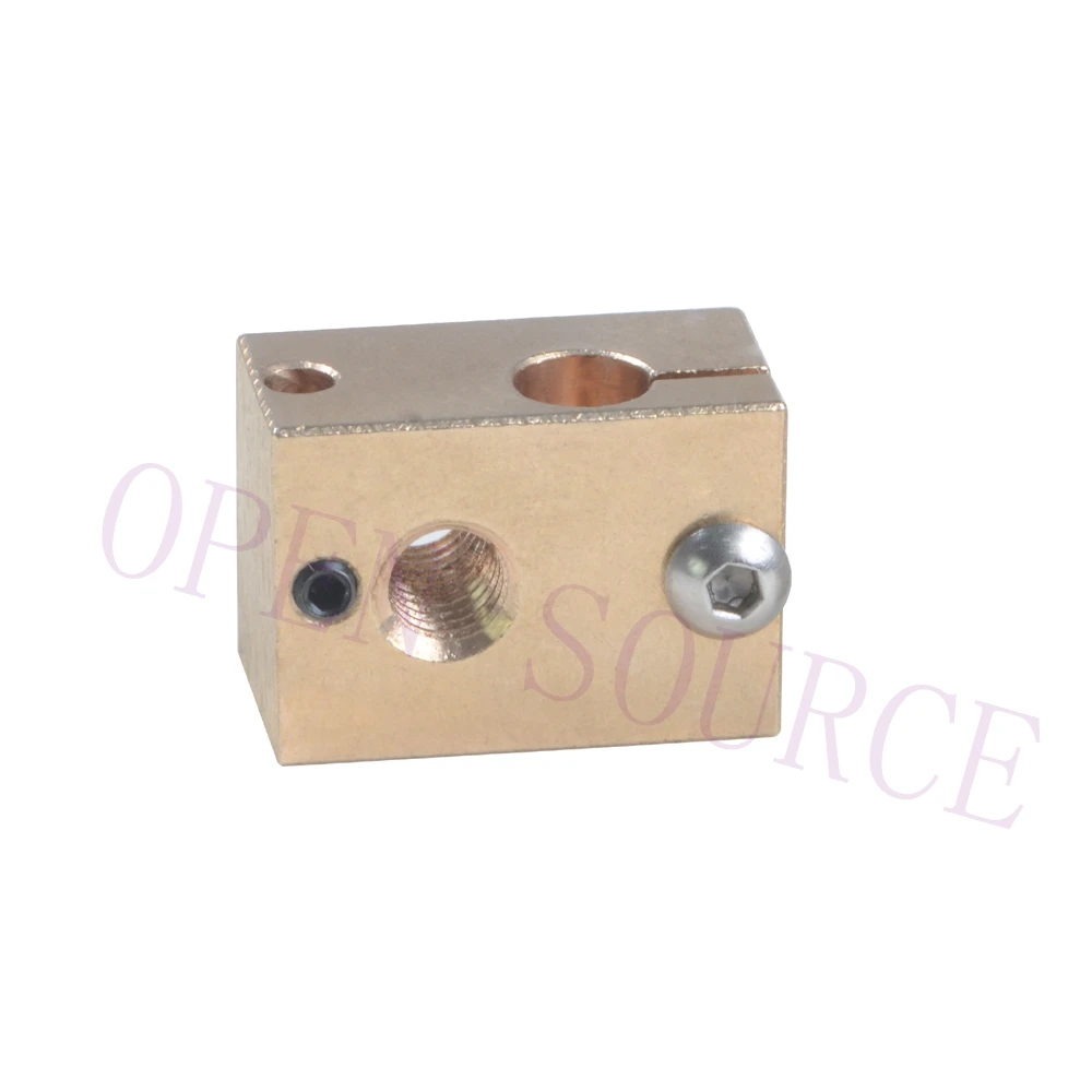 3 шт. Высокотемпературный нагревательный блок V6 из меди для головки PT100 / K-типа термопары терморезистора экструдера 3D-принтера.