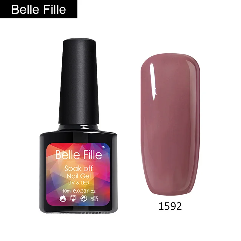 Belle Fille power Blue гель лак для ногтей Блестящий УФ отмачиваемый маникюра дизайн нужен