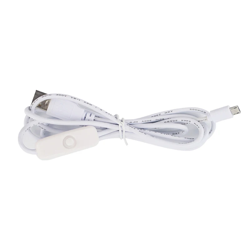 Кабель питания Raspberry Pi Micro USB с кнопкой включения/выключения совместим 3B + / 2B Pi3