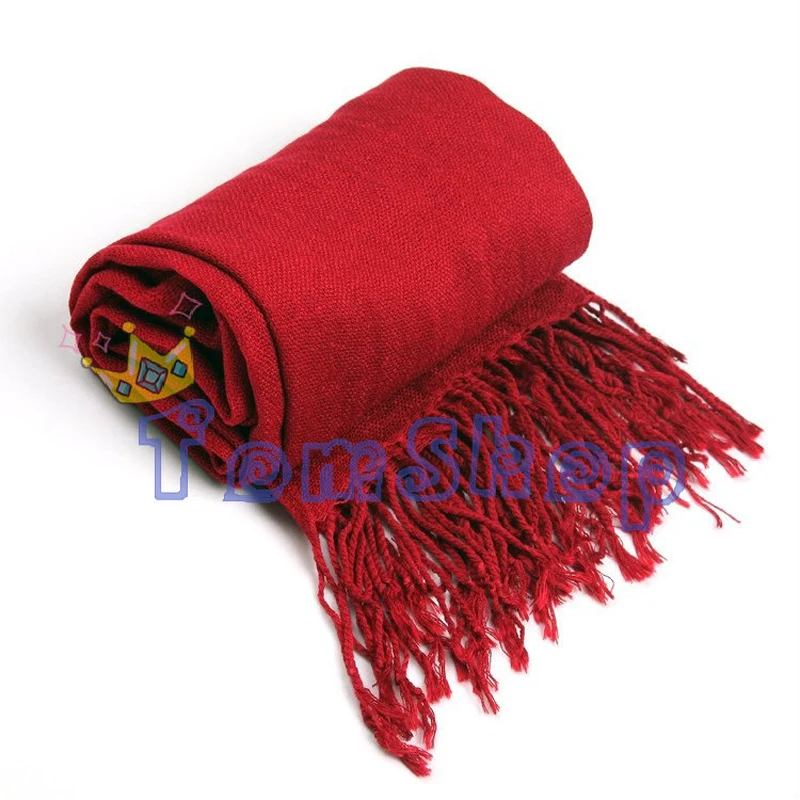 Аниме Атака на титанов Шарф Микасы Аккерман Шингеки но Коджин Красный шарф с бахромой Шарфы косплея Хэллоуина 160*70 см.