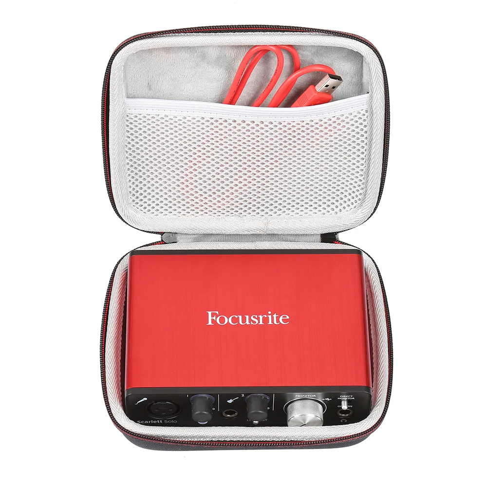 Новый жесткий чехол для путешествий из ЭВА, портативный чехол для Focusrite Scarlett Solo (2nd gen), 2 входа, 2 выхода, USB аудио интерфейс, звуковая карта