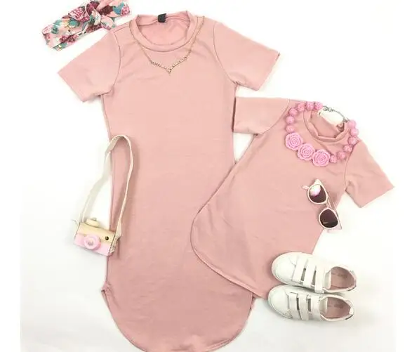 Mother Daughter Dresses Family Look and Clothes Casual Matching Stripe Mommy And Me | Мать и ребенок