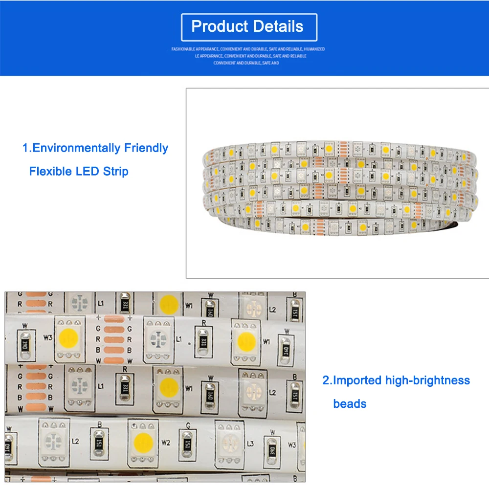 SMD 5050 RGB RGBW светодиодные полосы света водонепроницаемый 5 м 300 светодиодный DC 12 V 24 V RGBW RGBWW теплый белый светодиодный свет гибкие полосы ленты