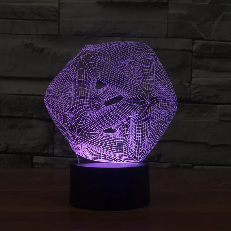 Классическая мода 3D LED night light спальня лампа гостиной горит абстрактные акриловые