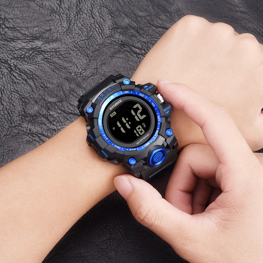 

SYNOKE Sport Digital Watch Men Waterproof Watch Kids Watches Mens LED Display Male Clocks Men Montre Enfant Numerals Watches