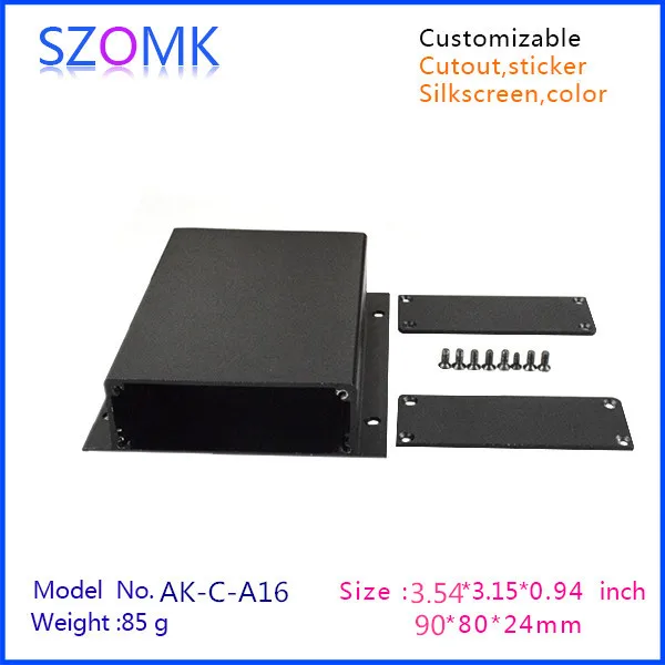 Алюминиевые электронные корпуса для печатной платы (4 шт.) 24*80*90 мм алюминиевый