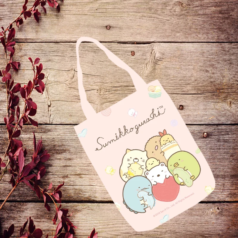 IVYYE Sumikko gurashi модная аниме складная сумка Холщовая Сумка для покупок повседневные