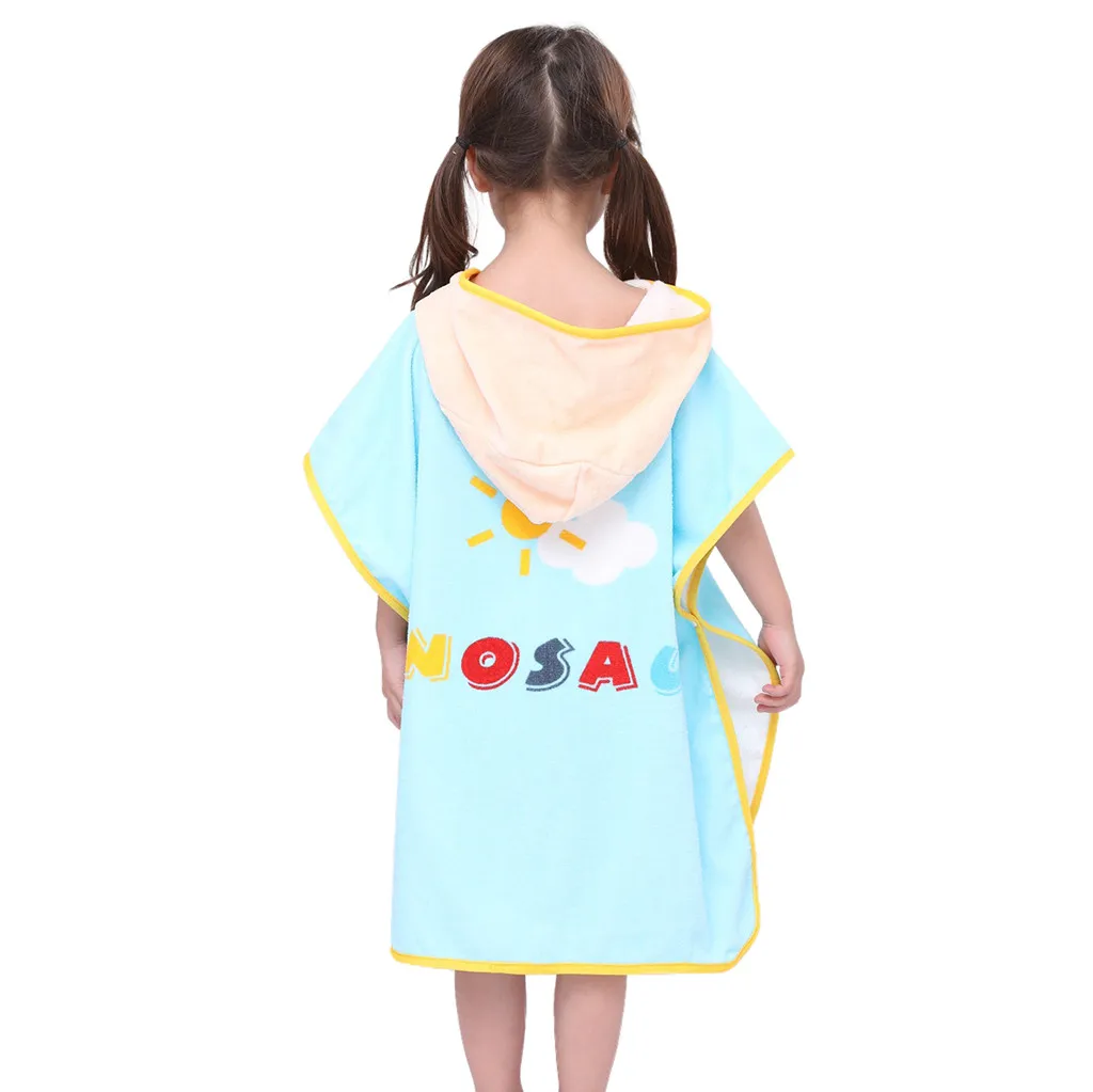 Infant baby poncho towel hooded beach towels for kid Bathrobe Pajamas Cartoon Animals baby hooded bath towel Child baby bath set