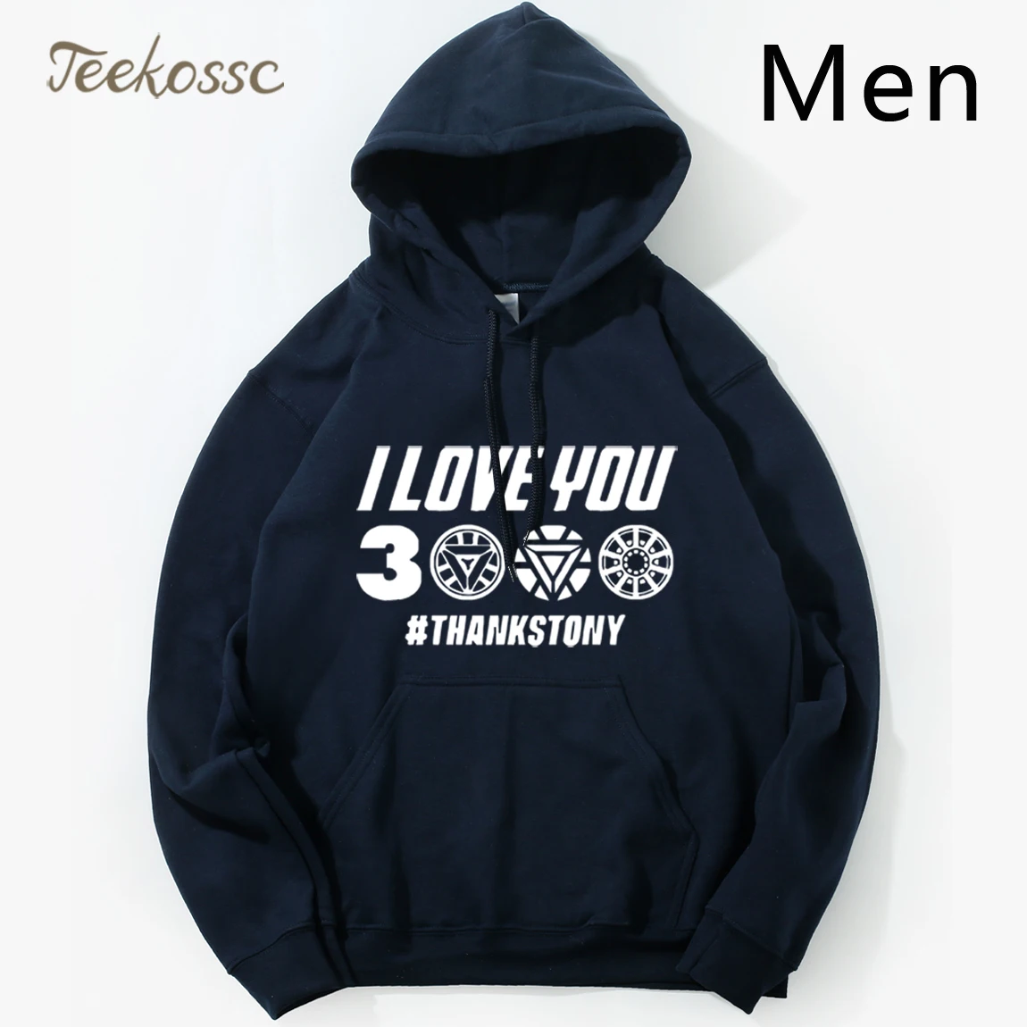 dark blue 5 Я люблю тебя 3000 раз толстовки Железный человек толстовка Тони Старк Новинка Зима Осень Harajuku Забавный супергерой уличная одежда для мужчин - Цвет: dark blue 5