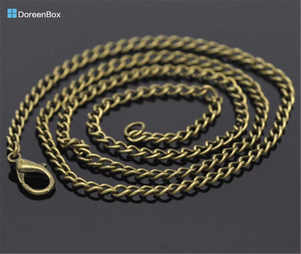 Doreen Box hot 12 бронзовый тон звено цепи ожерелья 3 5x2 6 мм 20 &quot(B14106)|chain necklace|necklace necklacebronze