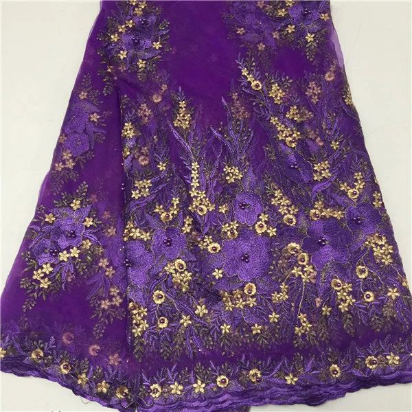 Последняя Темно-Золотая африканская кружевная ткань 2018 Высококачественная