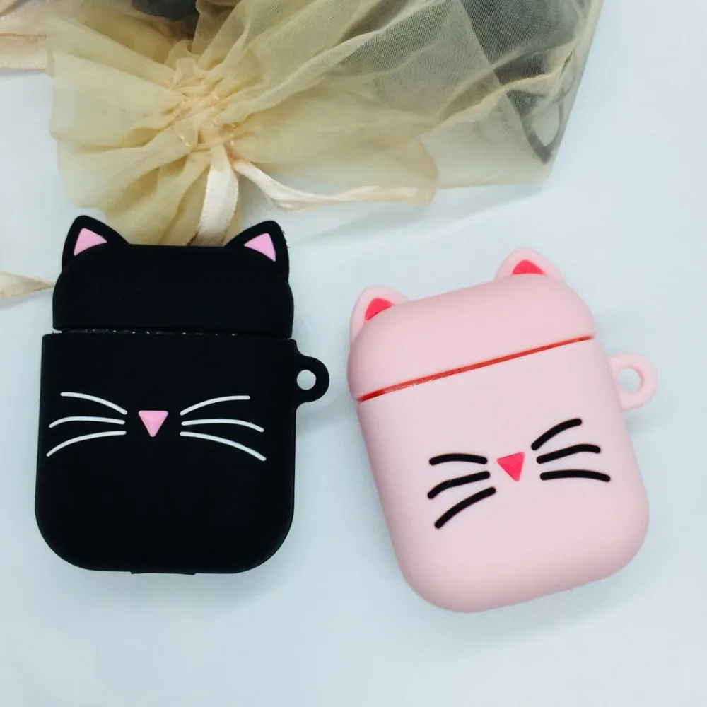 Для airpods Pro, для airpods 1/2 чехол с милым котом из мультфильма, милый силиконовый защитный чехол для air pods Pro 3, беспроводной чехол для наушников