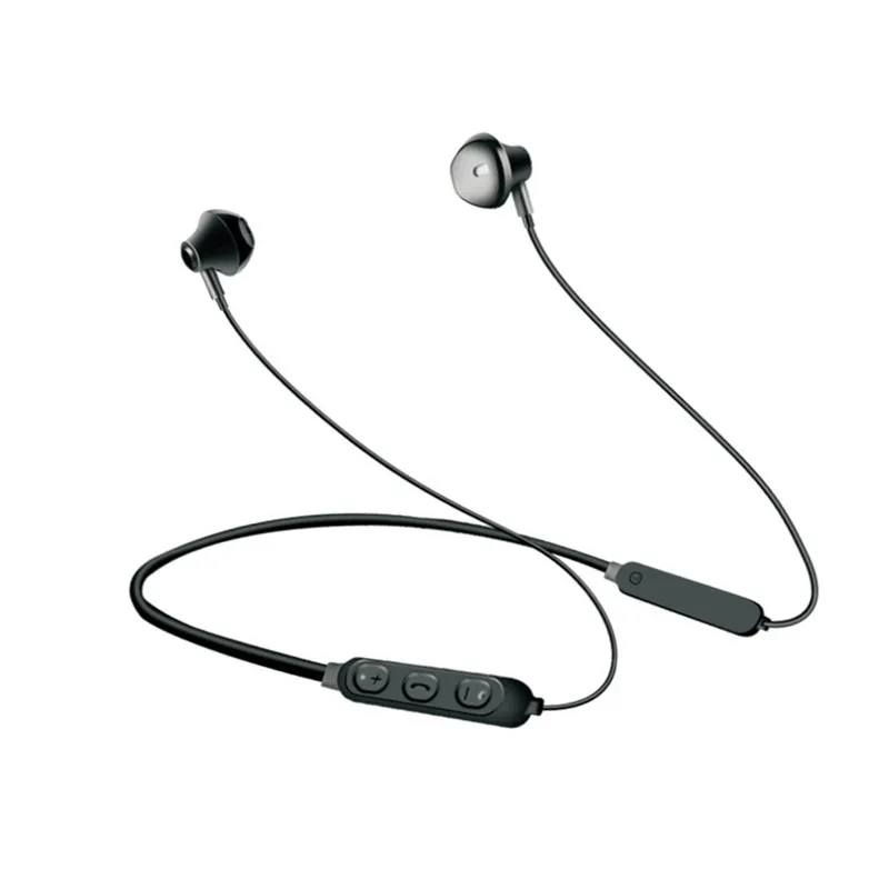 Black Bluetooth наушники/Bluetooth гарнитура 5,0 с креплением на шею бинауральные Висячие шеи Спортивные Беспроводные наушники/беспроводная гарнитура - Цвет: Black