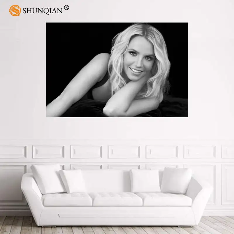 Красивый плакат Britney Spears обычный атласный печать на ткани тканевый настенный из