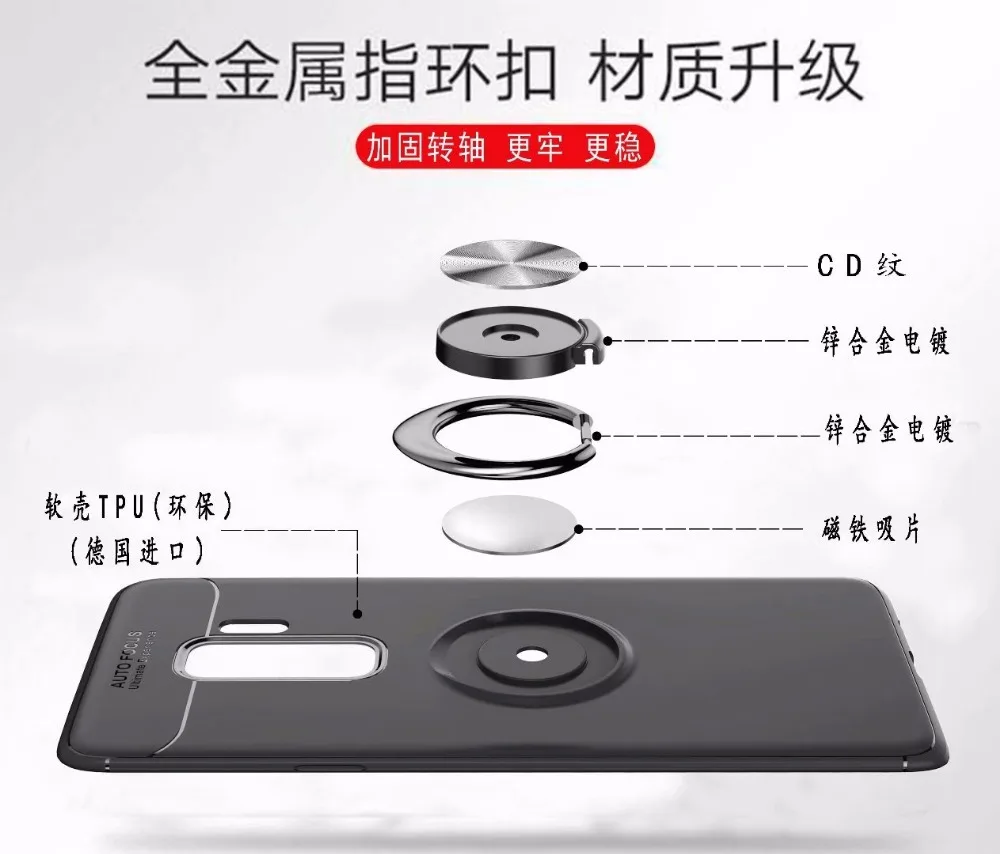 Чехол-подставка для samsung Galaxy S10 Plus S8 S9 Plus, магнитный кронштейн, кольцо на палец, защитный чехол для Note 9 Note 8 S10E J3 J5 J7, чехол