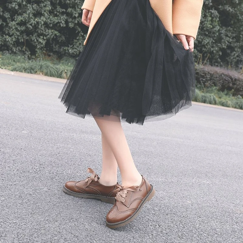 Женские туфли оксфорды Hung Yau винтажные Туфли Броги из искусственной кожи на