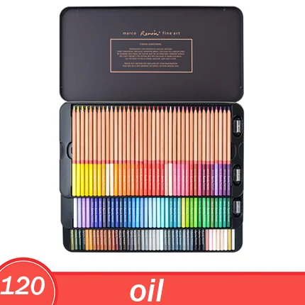 120oil Ренуар 48/72/100/120 акварелью и масляными-цветной карандаш для ручной вязки и раскрашивания специалиста для художников художественных цветовое перо - Цвет: 120oil