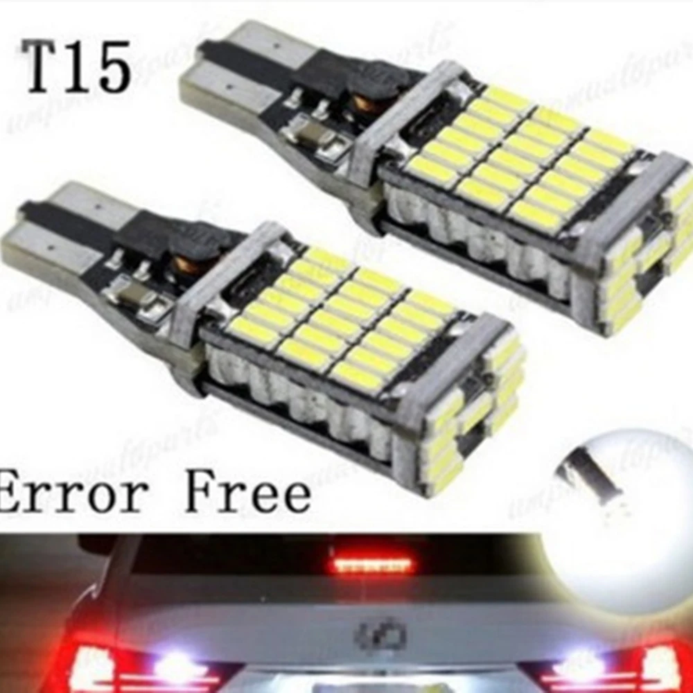 YSY 10 шт./лот T15 921 W16W 45SMD 4014 светодиодная автомобильная лампа CANBUS без ошибок