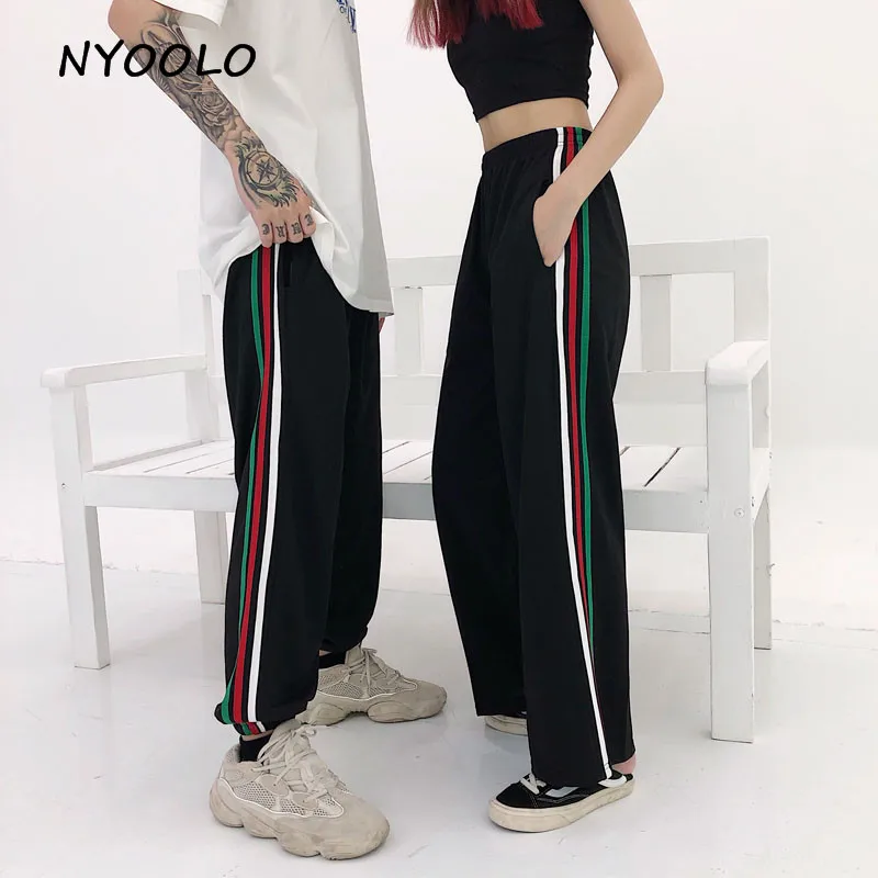 NYOOLO Harajuku стиль Классический Высокая талия свободные штаны повседневные