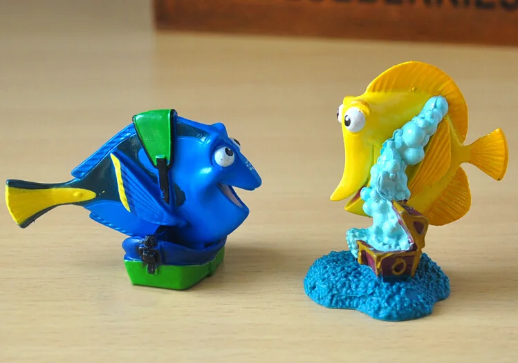 9 шт./лот 5 см Фигурки героев Nemo игрушки рыба-клоун Марлин кукла ПВХ гаражный набор