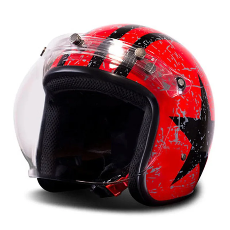 Мотоциклетный Ретро шлем BYE винтажный мотоциклетный Cruiser Chopper скутер Кафе Racer 3/4 с