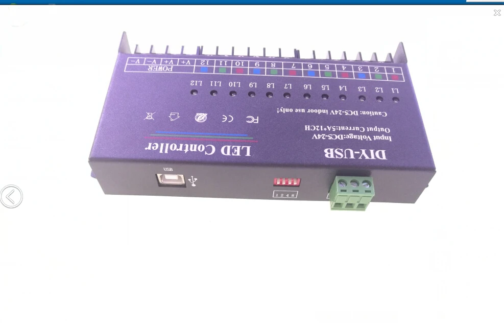 USB DIY LED RGB контроллер 12 канальный программируемый 5А * 12CH каналов для 3528 &amp 5050