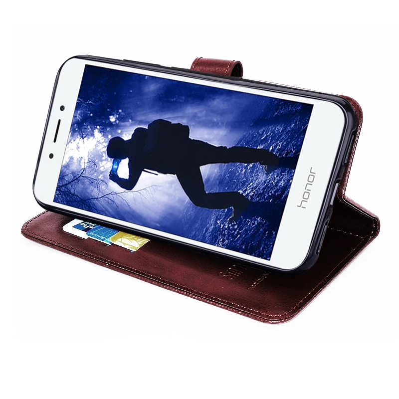 Чехол для Honor 6A, чехол для huawei Honor 6A, DLI-TL20, DLI-AL10, 5,0 дюймов, силиконовый флип-кожаный чехол для Honor 6A, чехол для телефона+ держатель для карт
