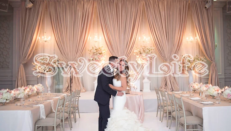 

White with Coffee color wedding stage decoration Wedding Backdrop party props