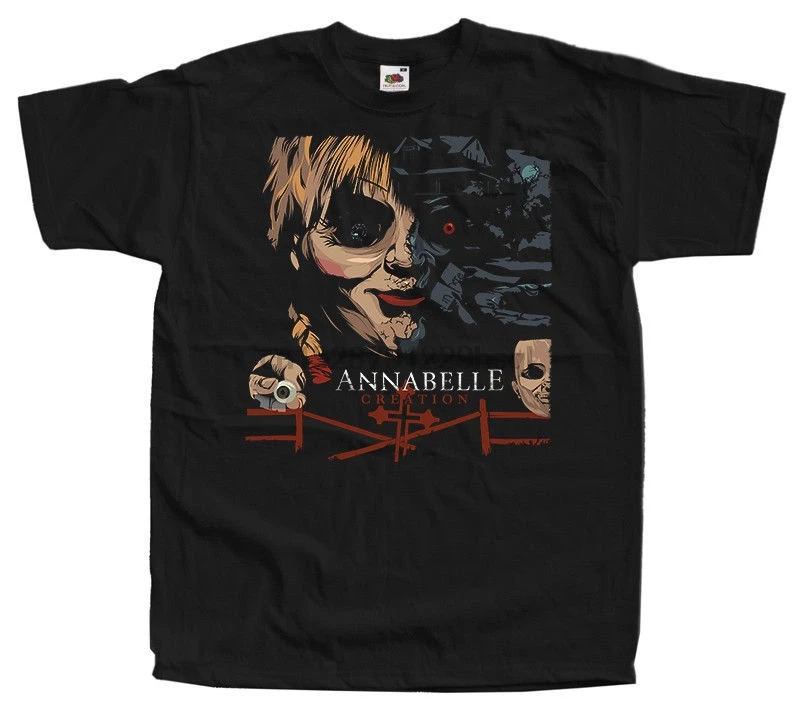 Annabelle создание фильма плакат мужские футболки для повседневной носки Harajuku