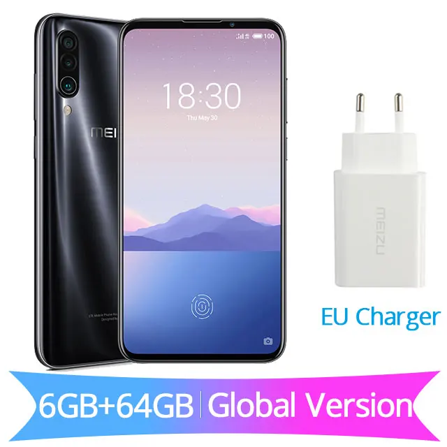 Meizu 16XS с глобальной прошивкой, 6 ГБ ОЗУ, 16 XS, Смартфон Snapdragon 675, 6,2 дюймов, 48 МП, тройная камера AI, фронтальная 16 МП, 4000 мА/ч, gps, Wi-Fi - Цвет: Global 64G Black
