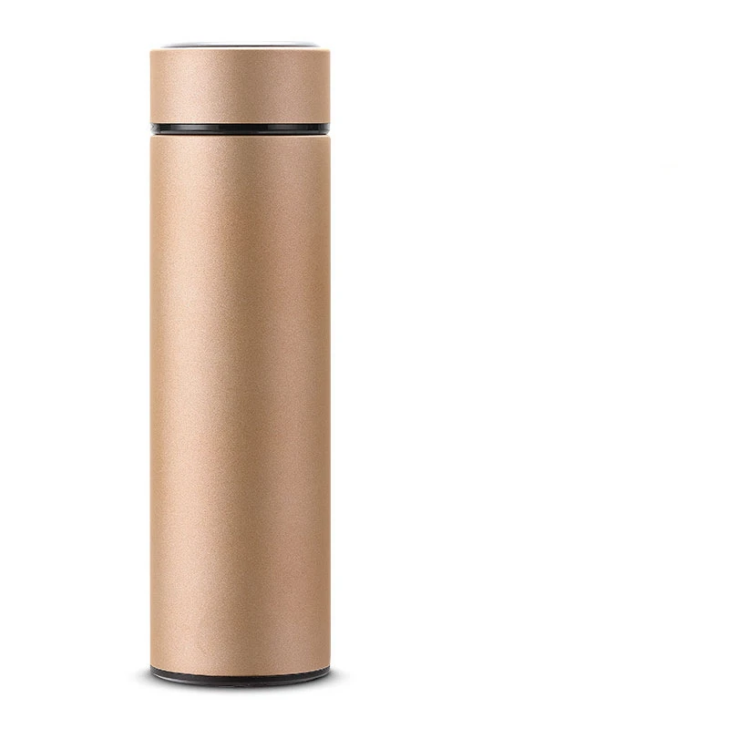 Gold Thermos VILEAD просто бизнес термальная бутылка для воды твердая прямая Изолированная кружка для воды термос из нержавеющей стали для заварки чая вакуумная колба - Цвет: Gold Thermos