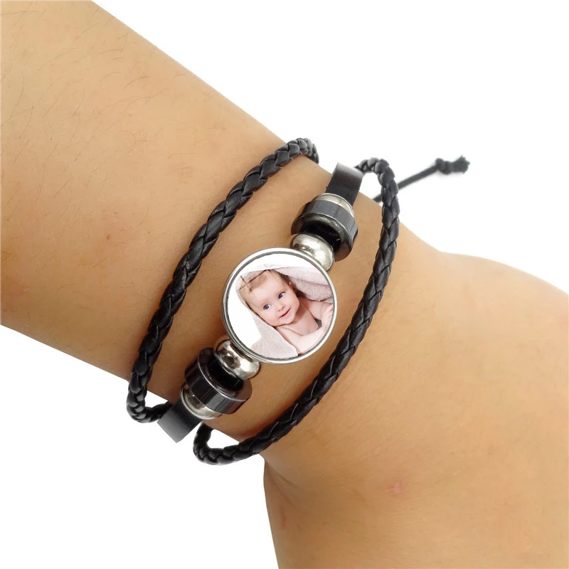 Кожаный браслет ручной работы для членов семьи/вашего