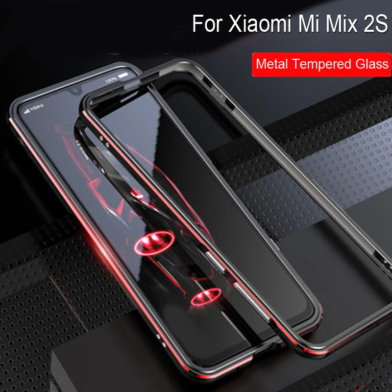 Жесткий чехол накладка Mix2S из поликарбоната с металлической оправой и защитой от