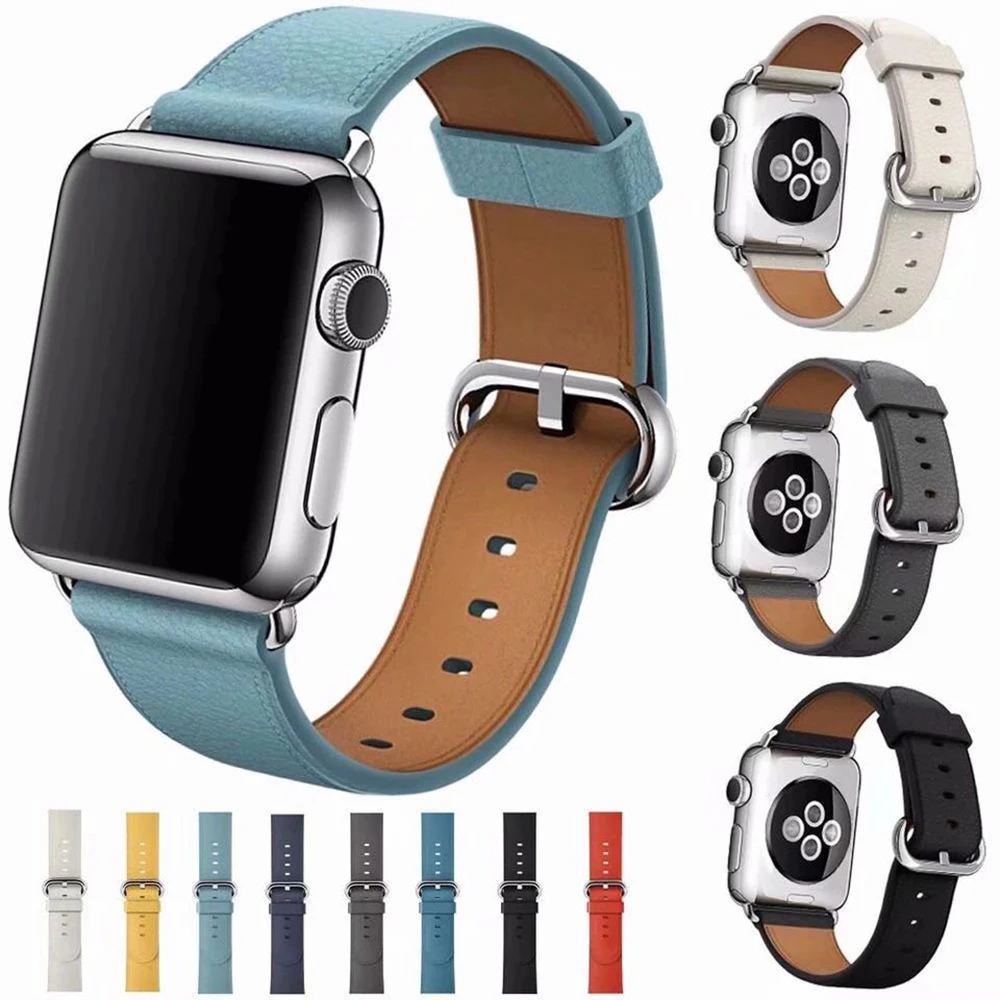 JMUSIWB 8 расцветок Лидер продаж кожаный ремешок для наручных часов Apple Watch серии 3/2/1
