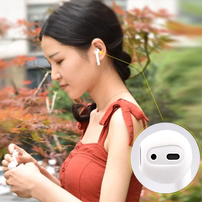 2 пары силиконовых наконечников для наушников Airpods сменные насадки улучшенная
