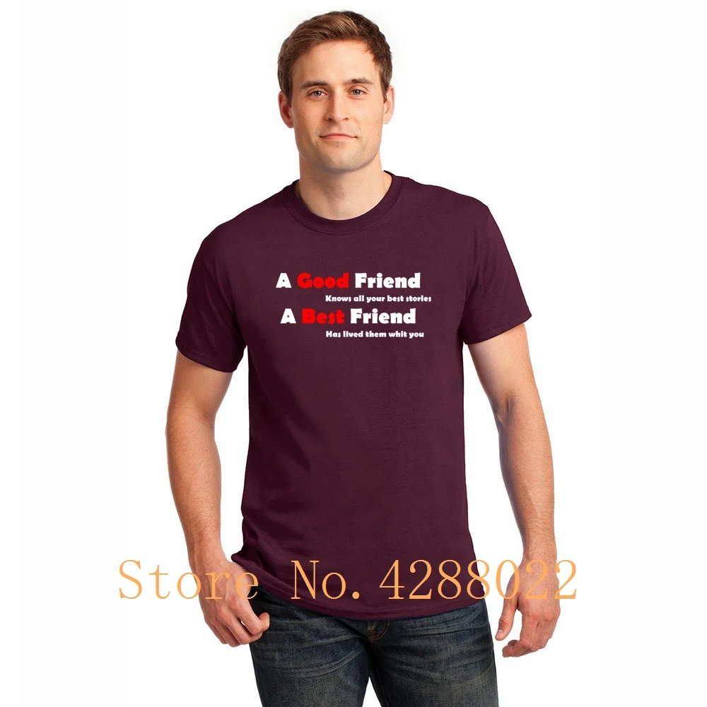 Good Best Friend футболка с коротким рукавом принтом дышащая мужская одежда Homme большой