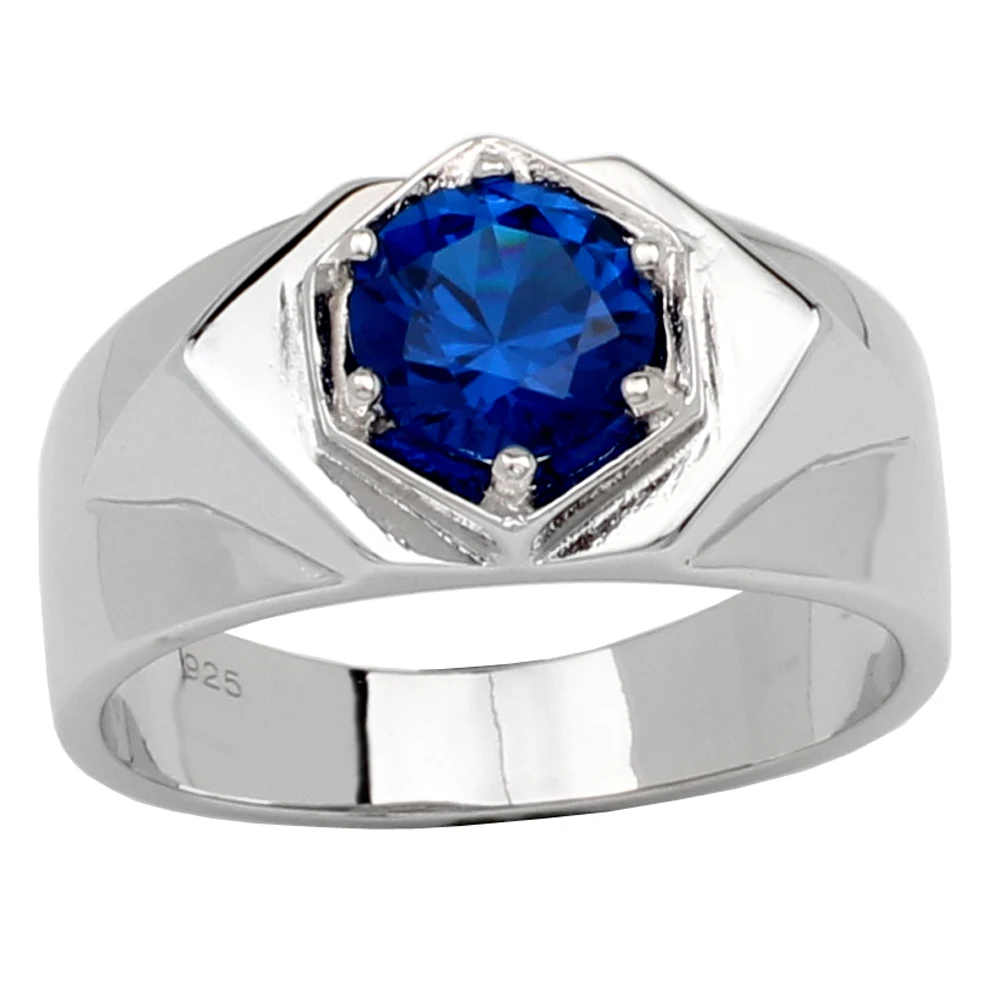 Мужское кольцо из серебра 7 5 пробы с фианитом размеры от 6 до 13|sterling silver rings|silver ringmen