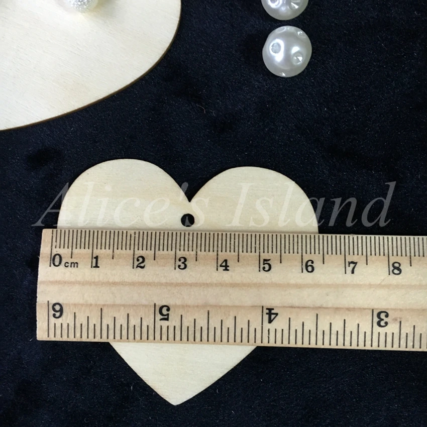 150 шт./лот 6 5 см деревянное сердце с отверстиями декоративные аксессуары для
