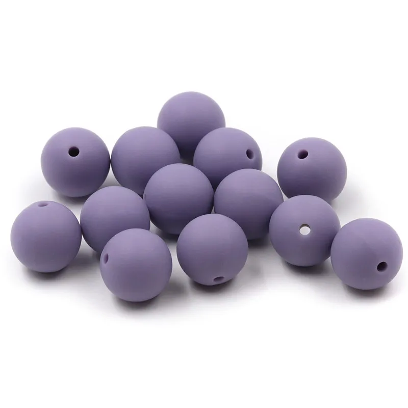2017 New Color Dark Lilac Silicone Beads 9-19mm Round Teething Food Grade Siliconen kralen BPA Free | Украшения и аксессуары