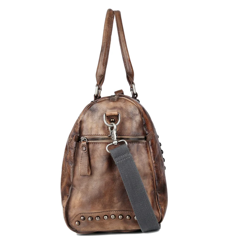 MANJH Дизайнерская Дорожная сумка-мессенджер винтажная восковая короткая модная