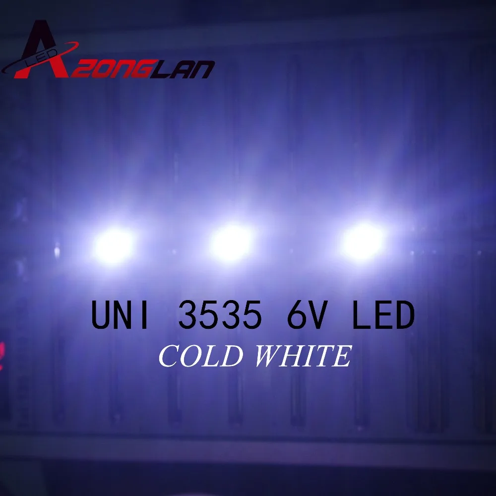 Светодиодная подсветка UNI LED 100PCS LCD TV 3535 светодиодный SMD лампа bead 1W 6V 3537 W холодный