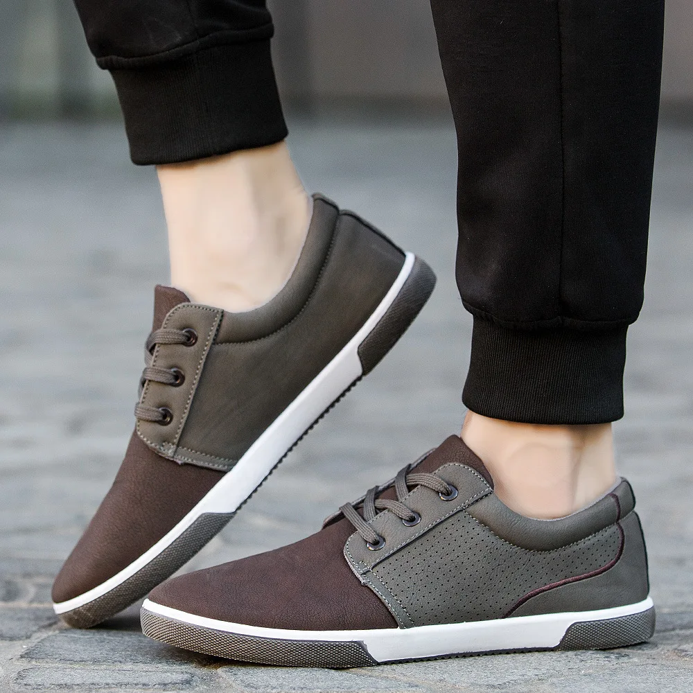 Новинка модная мужская повседневная обувь летние дышащие удобные туфли на